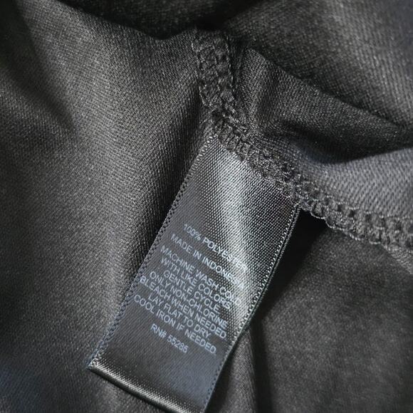 Express Black Sheer Sleeve Mini Dress Knee Size S Elastic Waist Keyhole Back - Picture 10 of 16